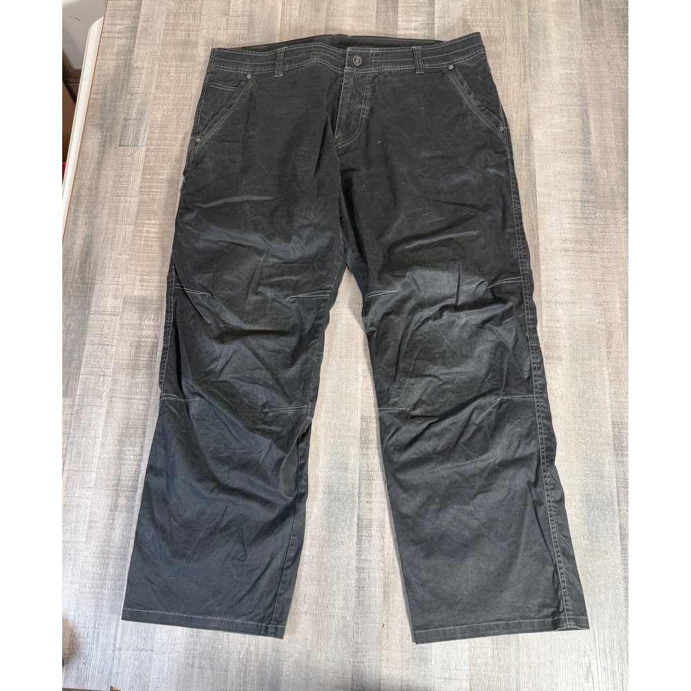 KUHL Rydr Mens 40x30 Black Articulated Knee Cotton Twill Outdoor Hiking Pants